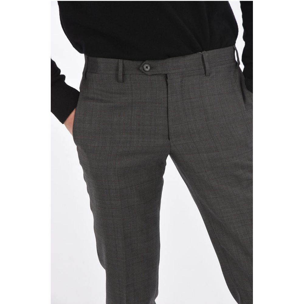 Corneliani District Check ACADEMY Pants with Belt Loops