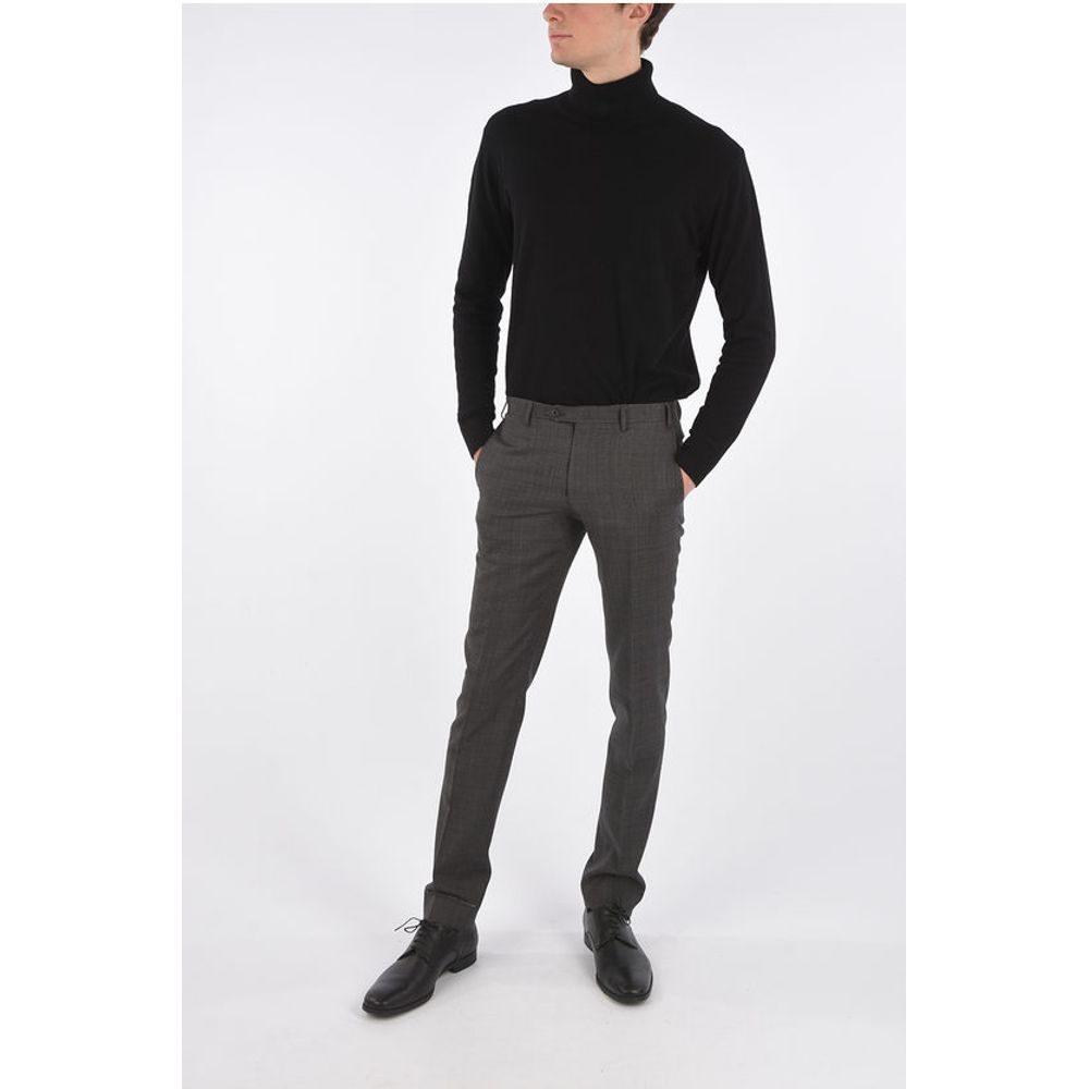 Corneliani District Check ACADEMY Pants with Belt Loops