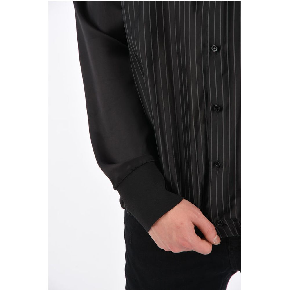 Neil Barrett Pinstriped Shirt with Elastic Cuff