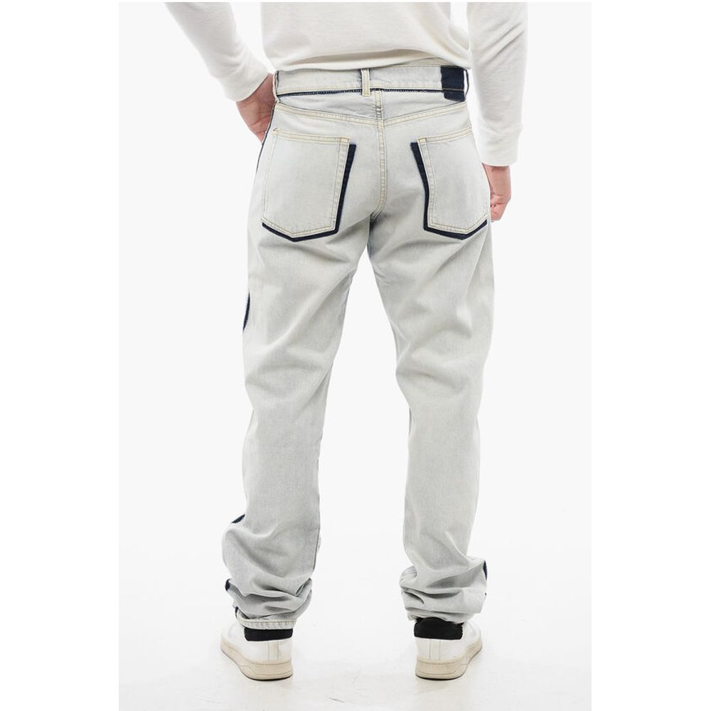 Maison Margiela MM1 Cotton Slim Fit Denims with Contrasting Details 17cm