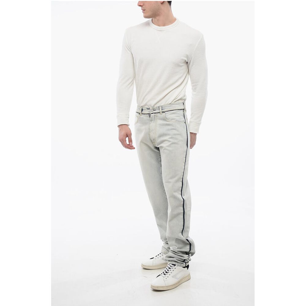 Maison Margiela MM1 Cotton Slim Fit Denims with Contrasting Details 17cm