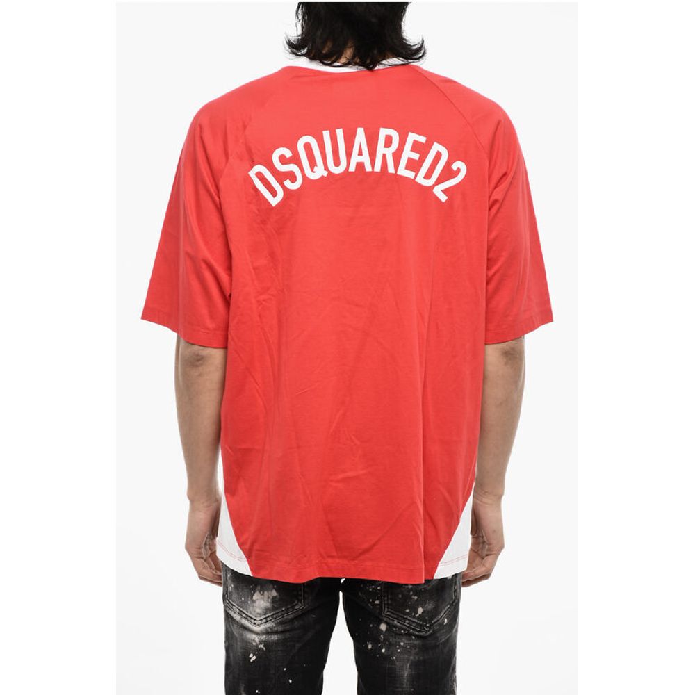 Dsquared² Two-Tone Cotton Crew-neck T-shirt