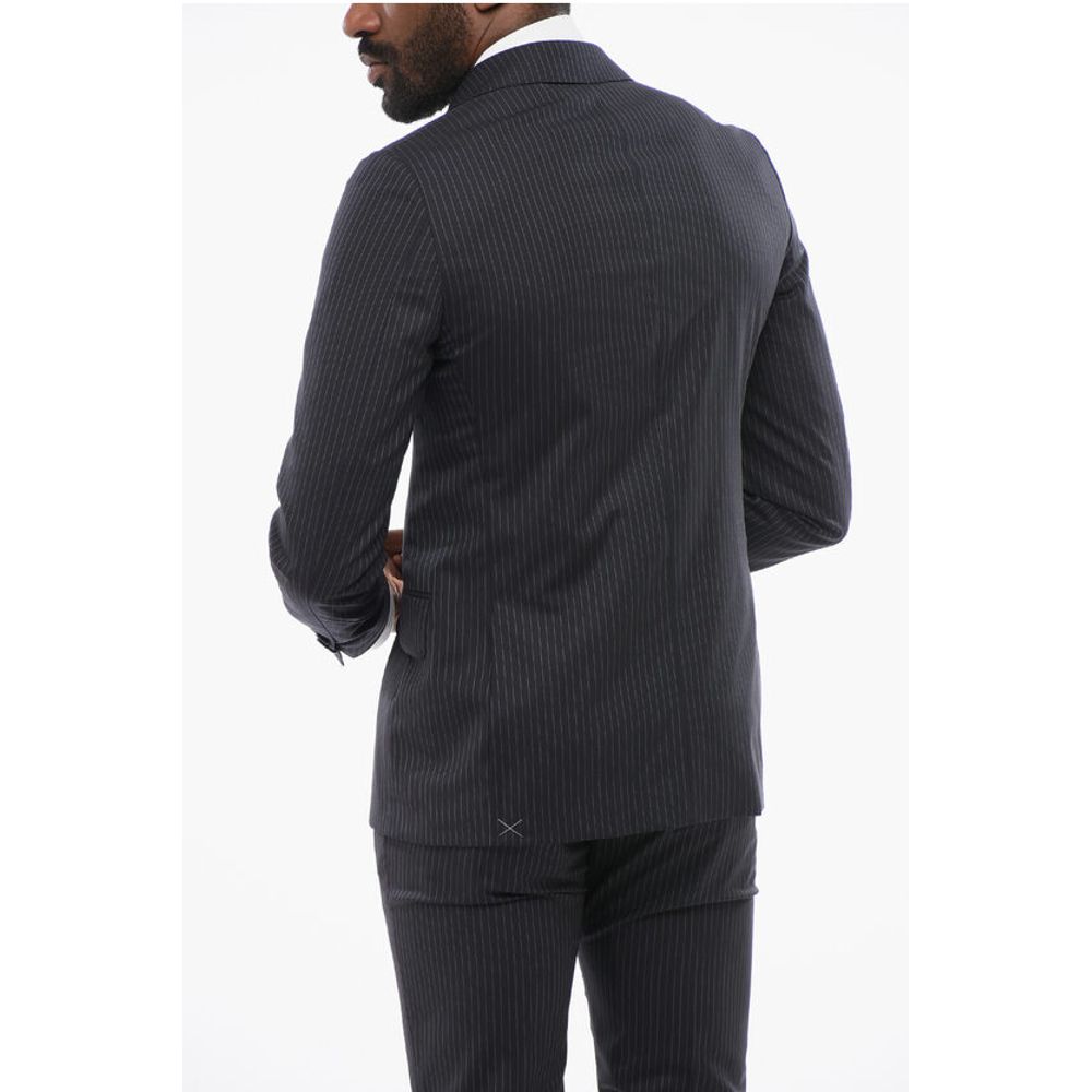 Corneliani CC COLLECTION Pintriped Single Breasted RETAILORED Cotton Su