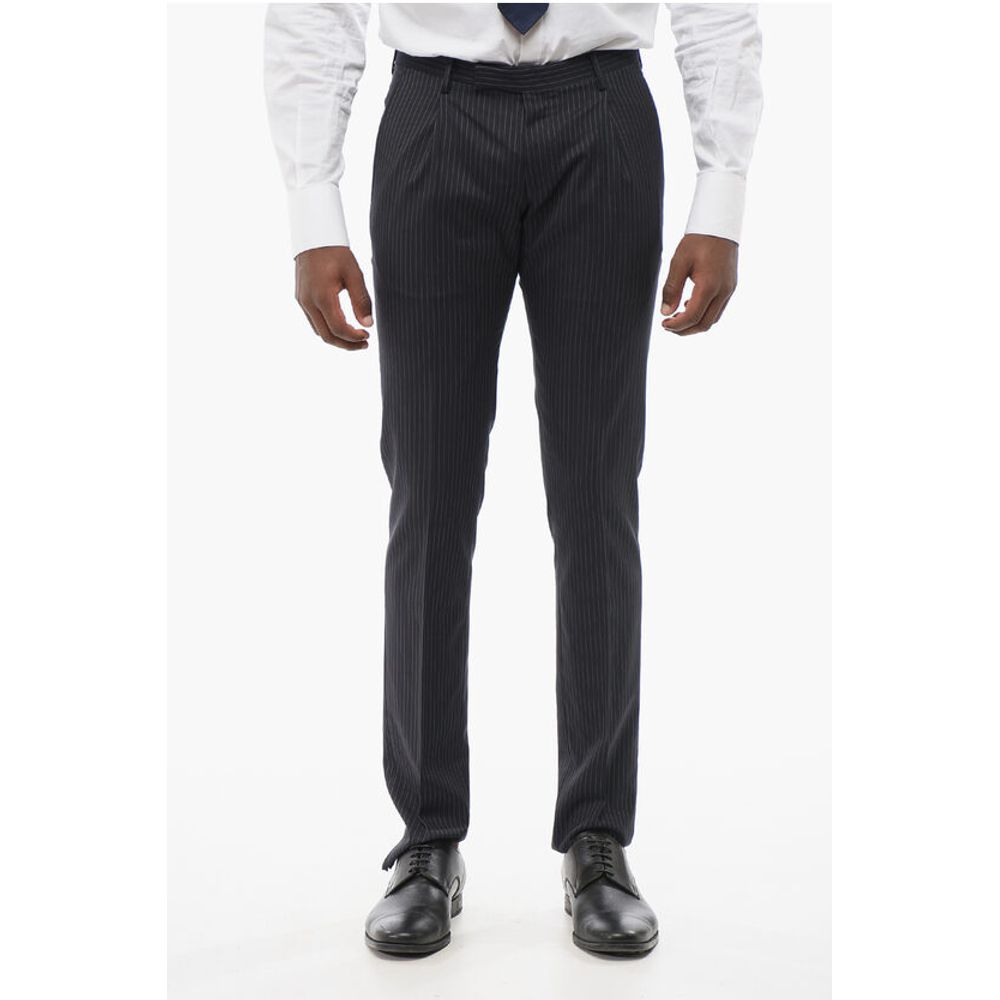Corneliani CC COLLECTION Pintriped Single Breasted RETAILORED Cotton Su