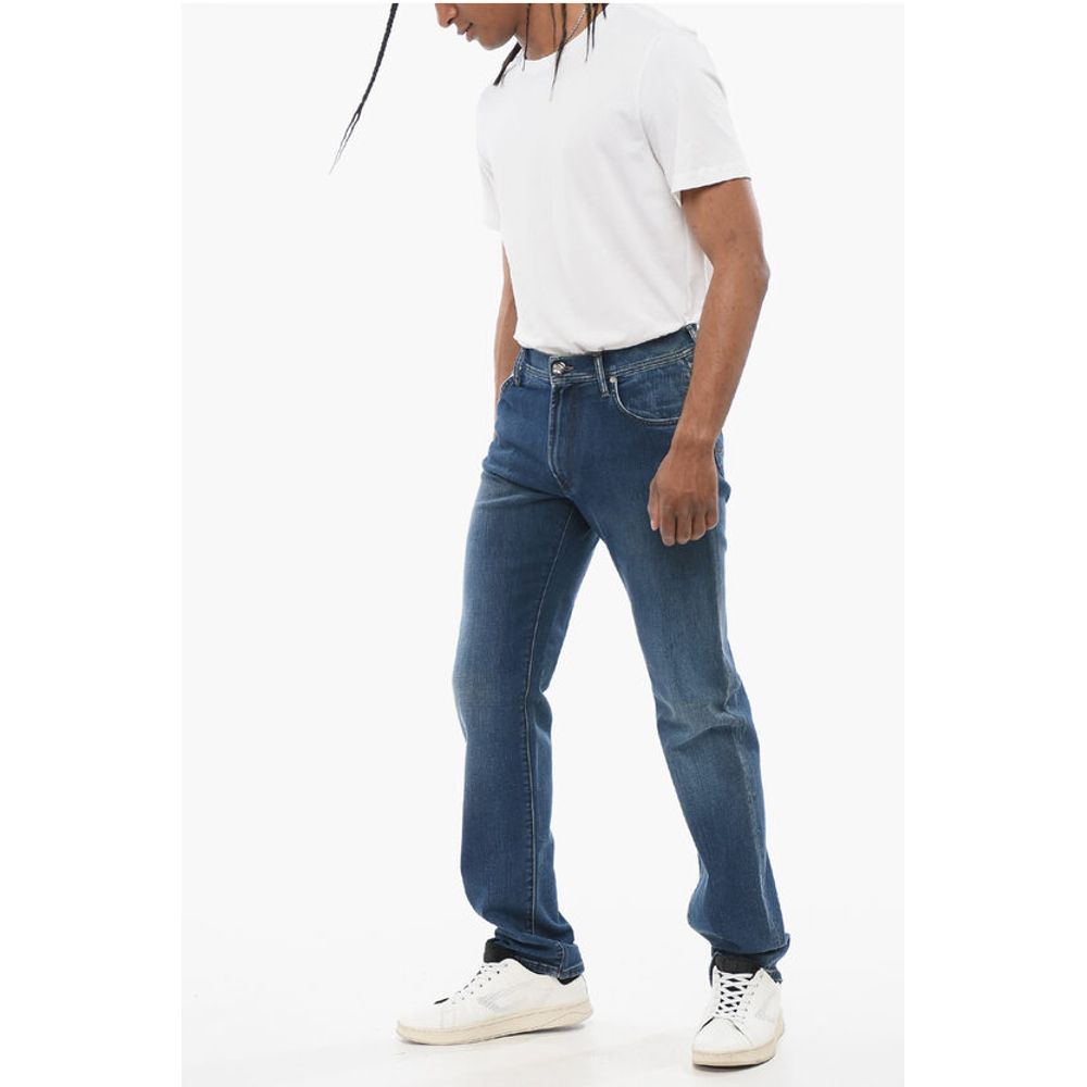 Corneliani ID LUXURY Straight Fit Denims with Embroidered Logo