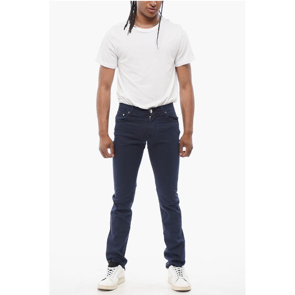 Corneliani ID LUXURY Straight Fit Denims with Embroidered Logo
