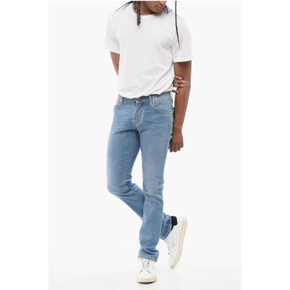 Corneliani ID Stretch Cotton Slim Fit Denims 16cm