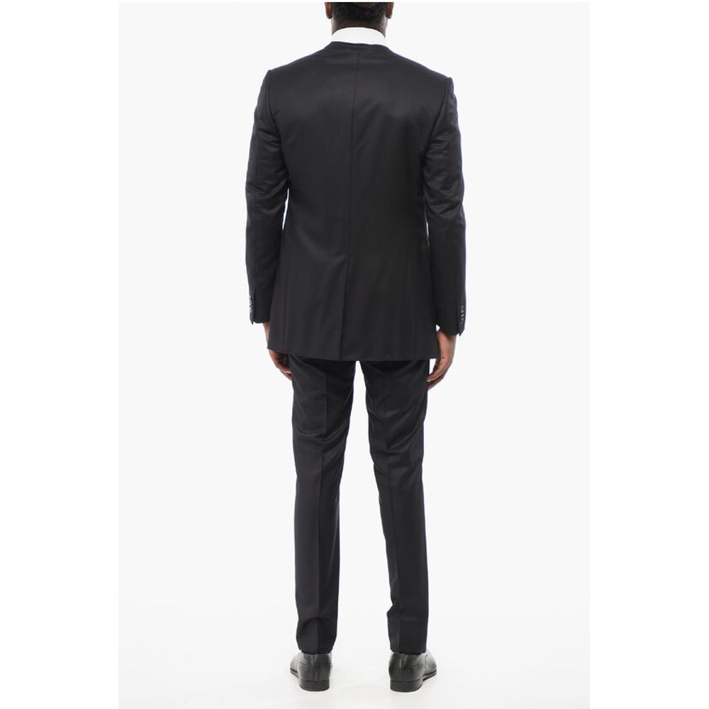 Corneliani Wool Blend Suit With Jetted Pockets