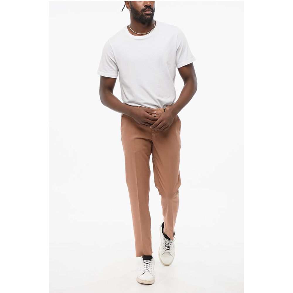 Corneliani CIRCLE Textured Cotton Chinos Pants