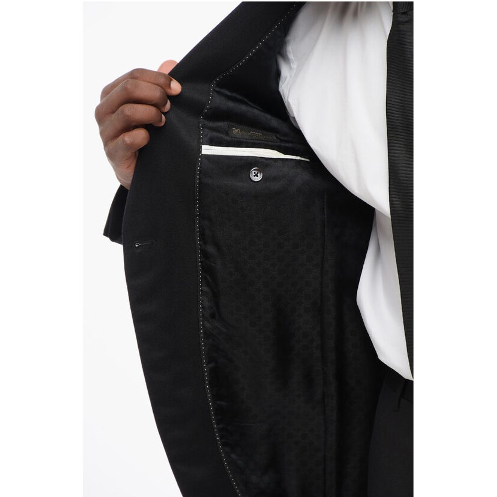 Corneliani Wool Blend Suit With Jetted Pockets