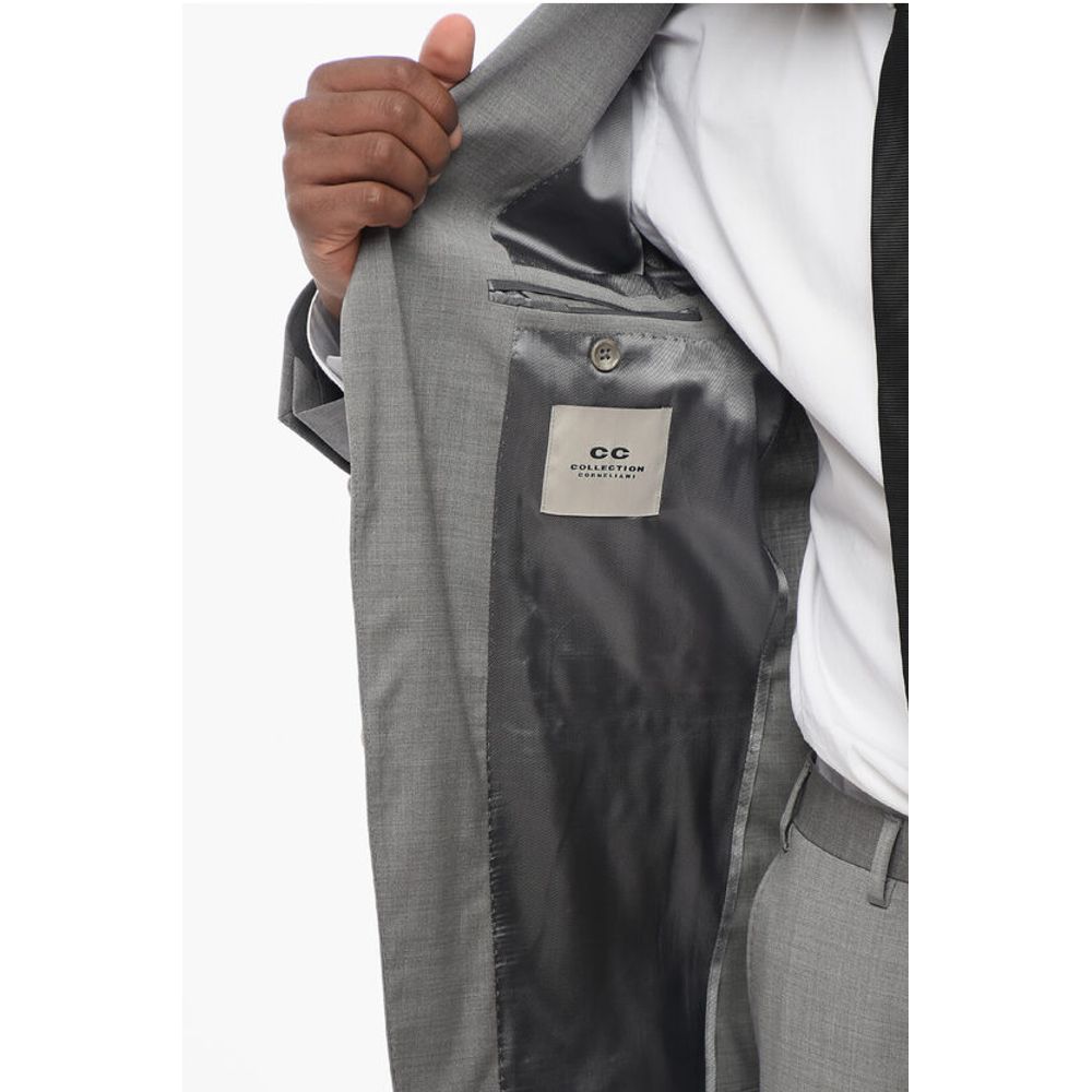Corneliani CC COLLECTION Half-lined REFINED Stretch Wool Suit