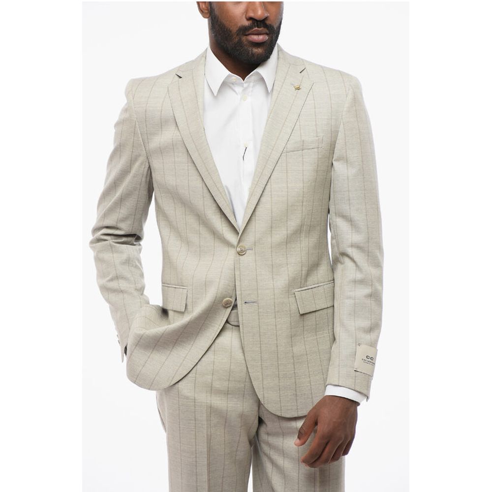 Corneliani CC COLLECTION Pinstriped REFINED Virgin Wool Suit