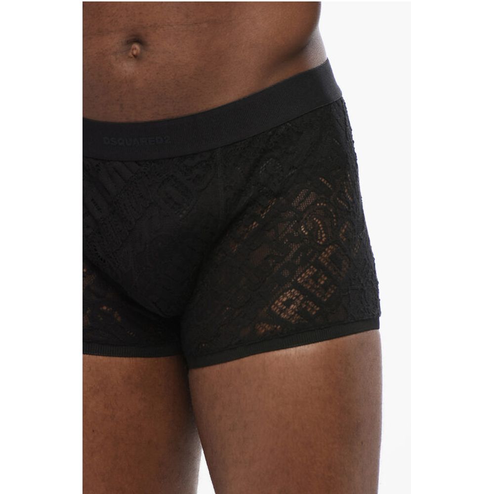 Dsquared² Lace Boxer with Ton-sur-ton Waistband