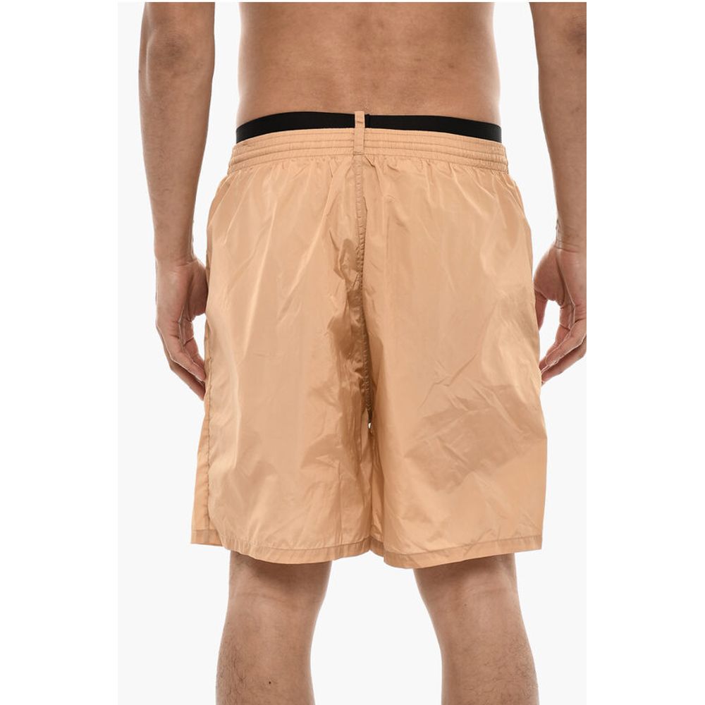 Dsquared² Slip Swimshorts With Logoed Contrasting Waistband