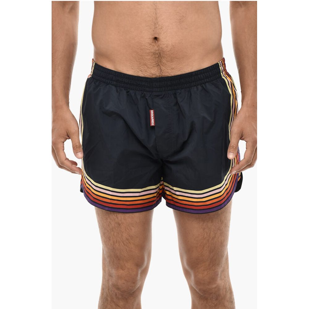 Dsquared² Striped Print Swim Shorts