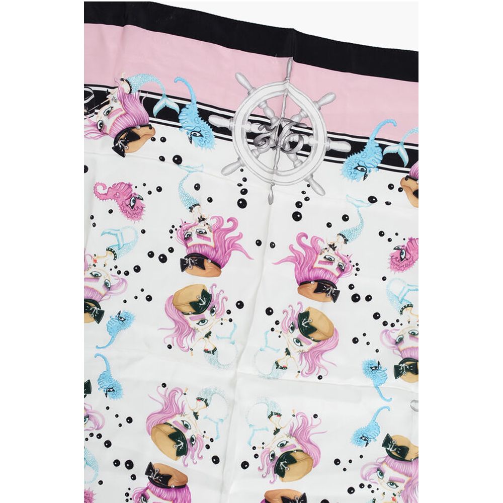 Dsquared² Mermaids Patterned Silk Foulard
