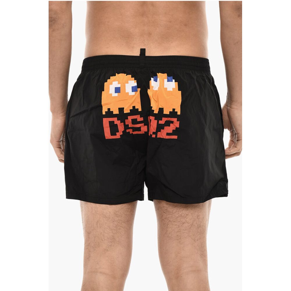Dsquared² Printed PACMAN Swimshorts With Dawstrings