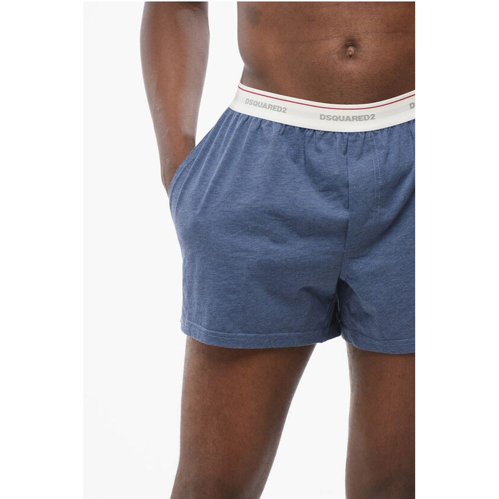 Dsquared² Cotton Blend Boxer with Logoed Waistband
