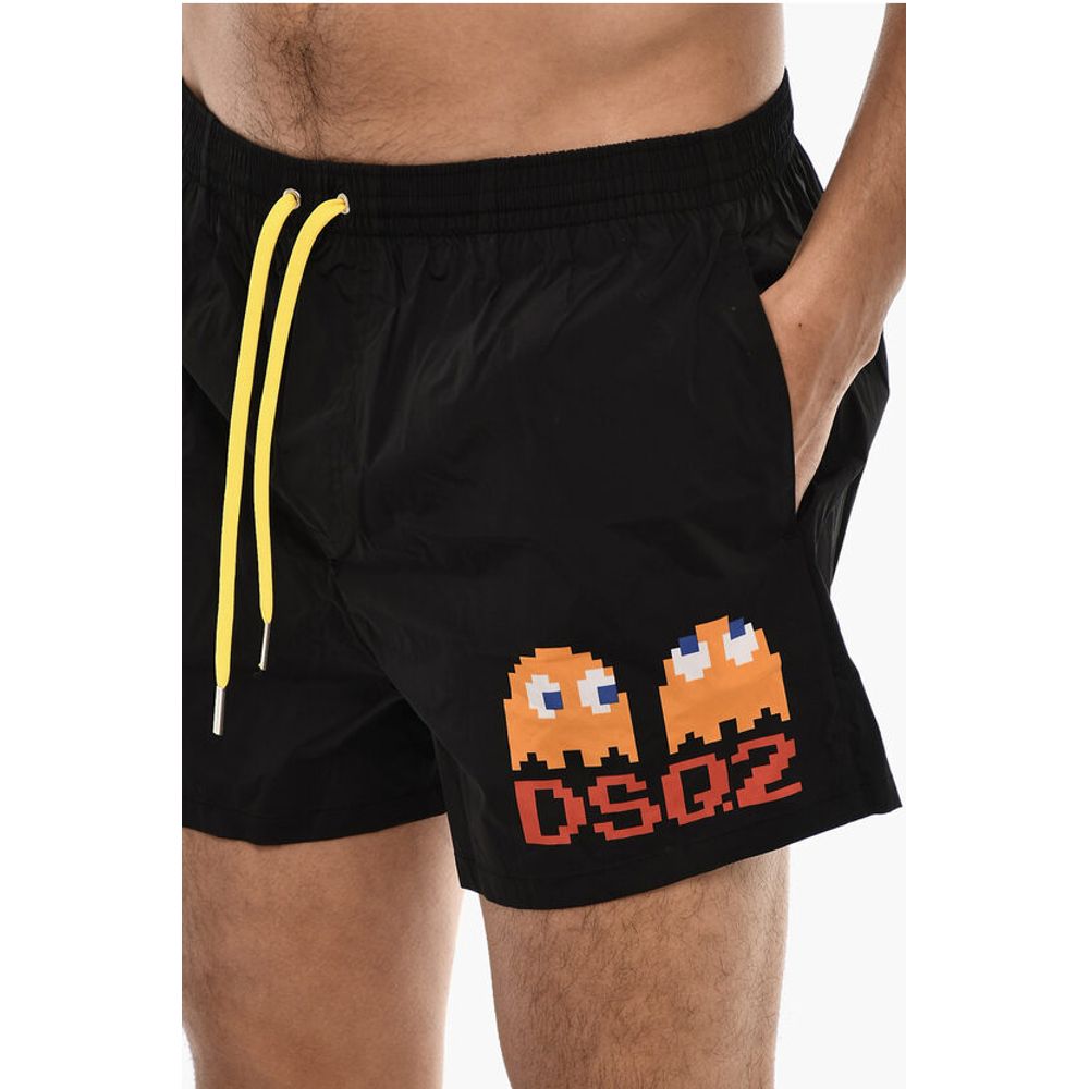 Dsquared² Printed PACMAN Swimshorts With Dawstrings