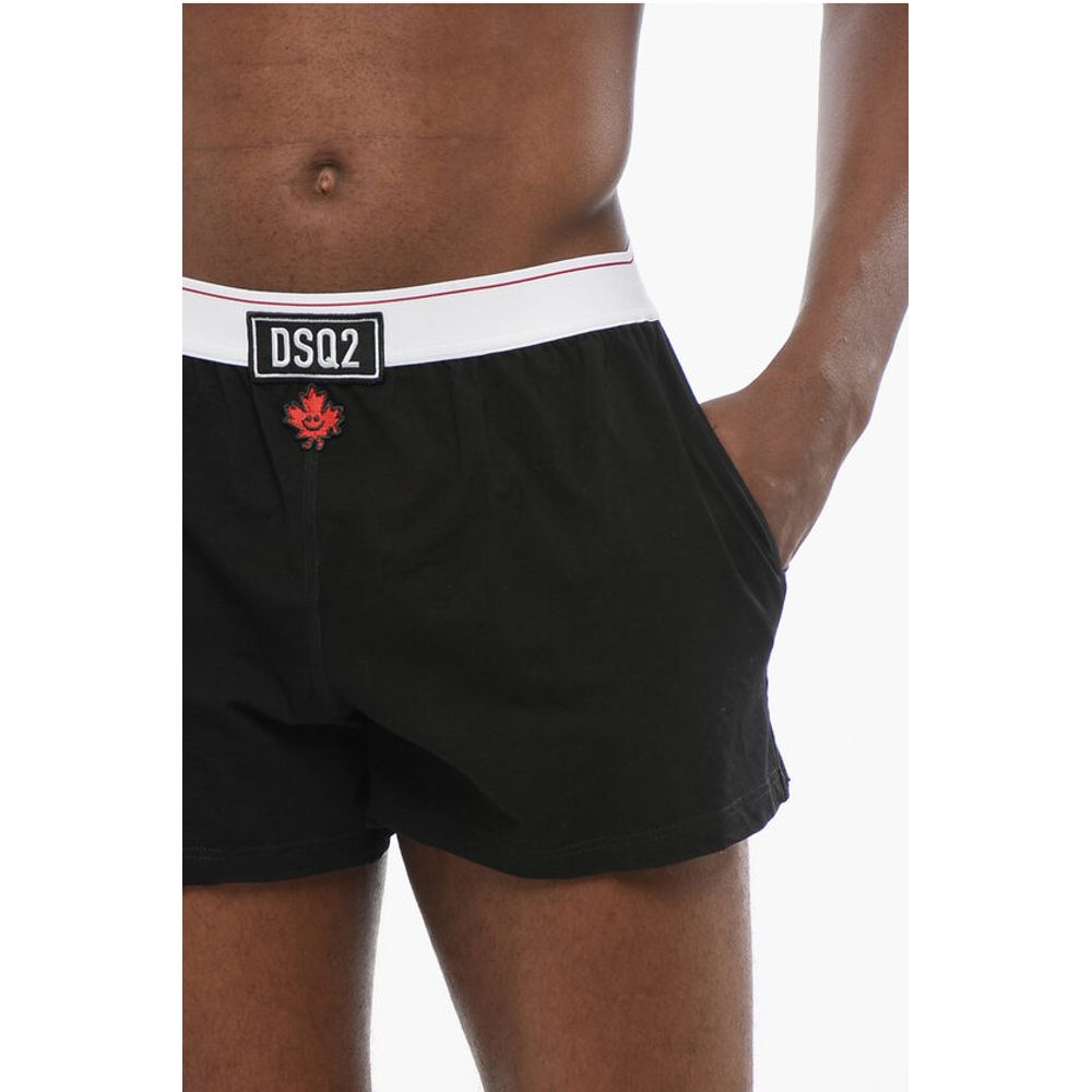Dsquared² Stretch Cotton Boxer with Patch Detail