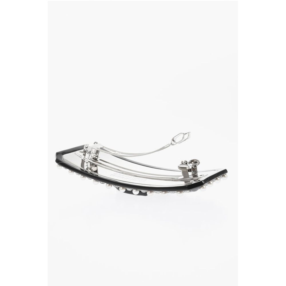 Dsquared² Patent Hair Clip with Beads and Jewels