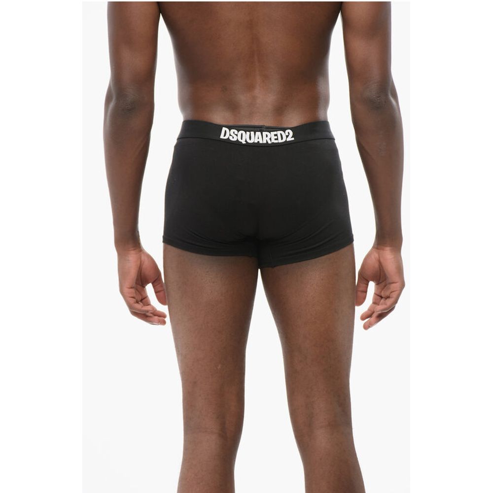 Dsquared² Stretch Cotton Boxer with Logoed Waistband
