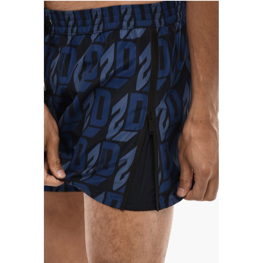 Dsquared² Allover Logo Print MIDI Swimshorts