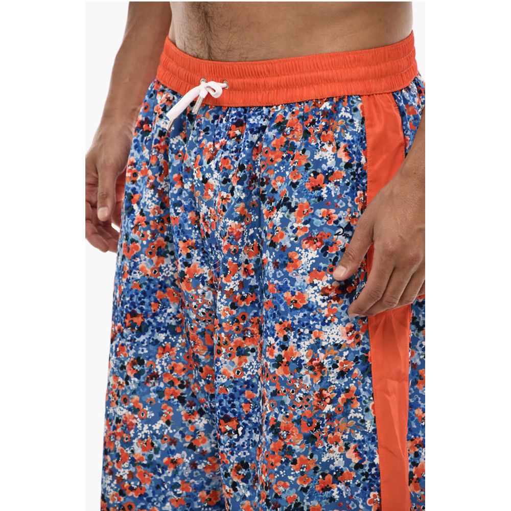 Dsquared² Maxi Swim Shorts With Floral Print