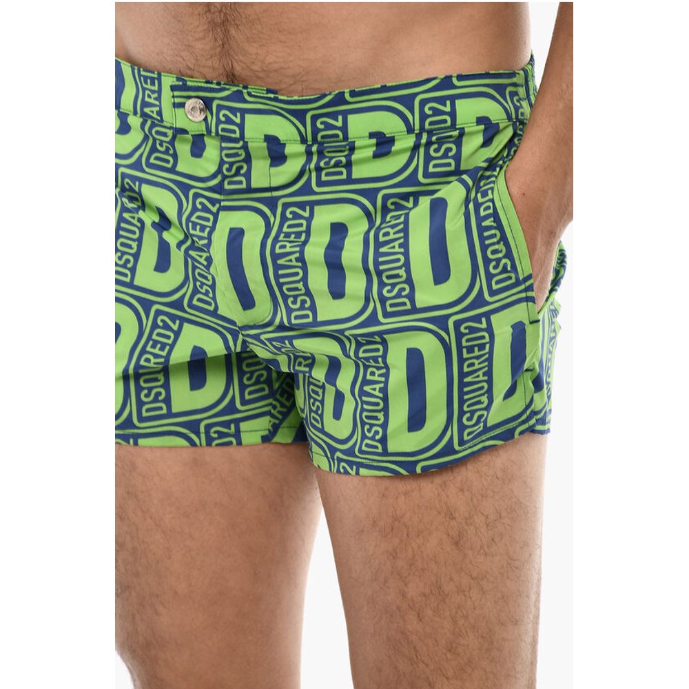Dsquared² Allover Logo Print MIDI Swimshorts