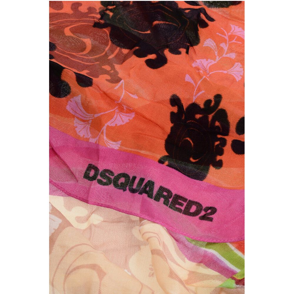 Dsquared² Patchwork Motif Multicolor Foulard