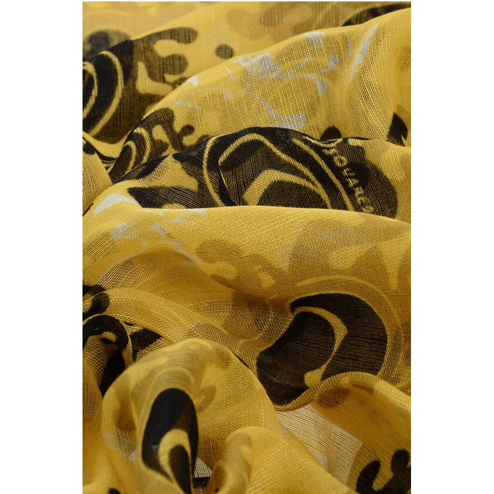 Dsquared² Two-Tone Patterned Linen Blend Foulard