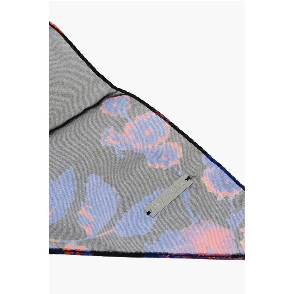 Dsquared² Floral Patterned Chiffon Slim Foulard