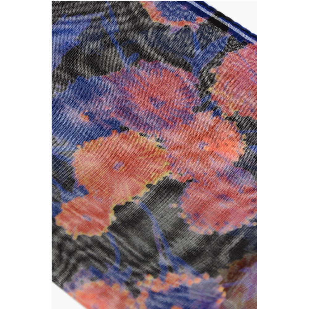 Dsquared² Floral Patterned Chiffon Slim Foulard