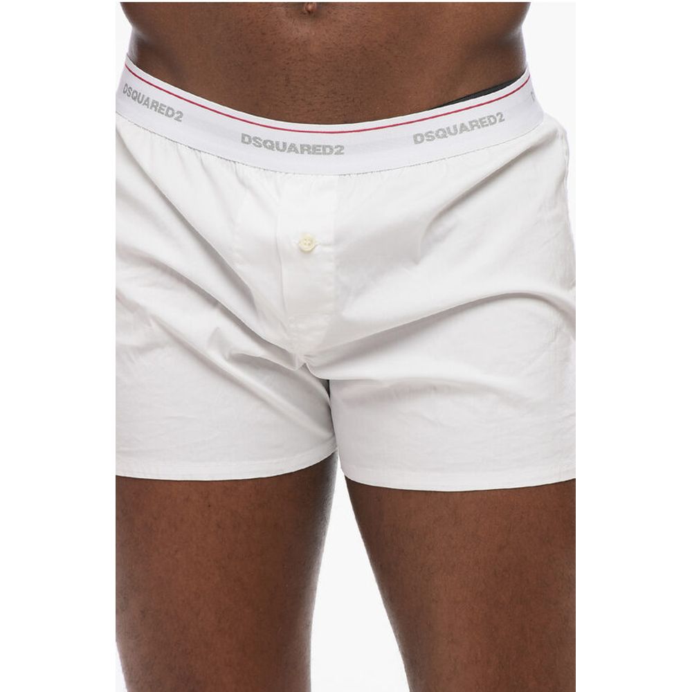 Dsquared² Popeline Boxer with Logoed Waistband
