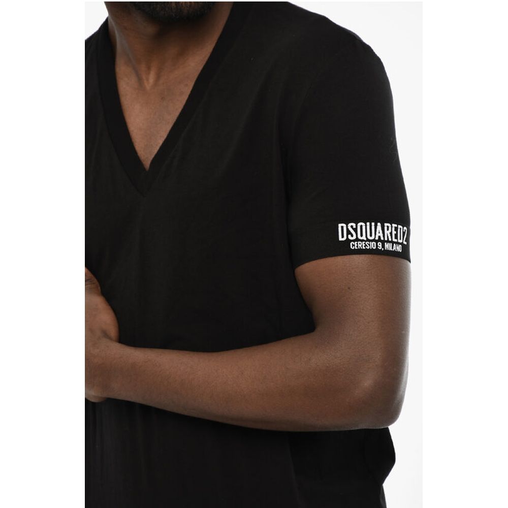 Dsquared² Cotton V-neck Underwear T-shirt