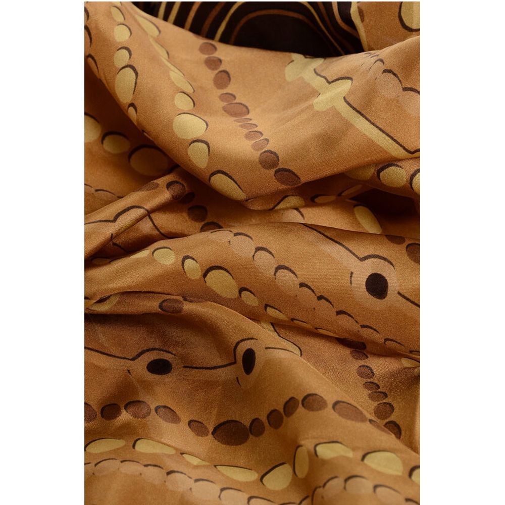 Dsquared² Patterned Silk Foulard with Tassels