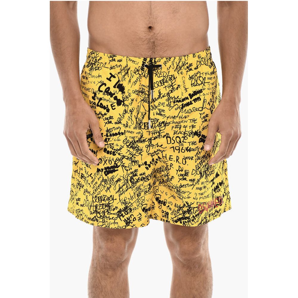 Dsquared² Printed SCRIBBLE Swim Shorts