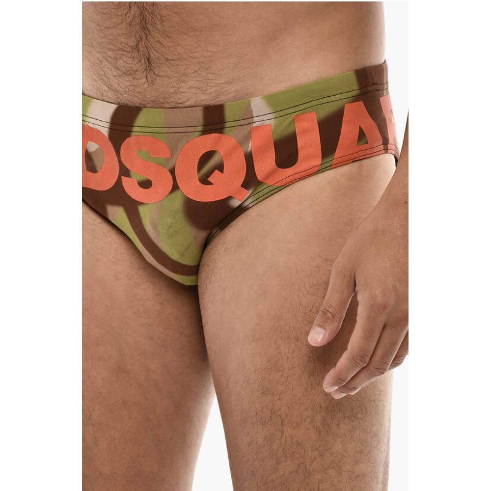 Dsquared² Camo Motif Swimsuit Slip