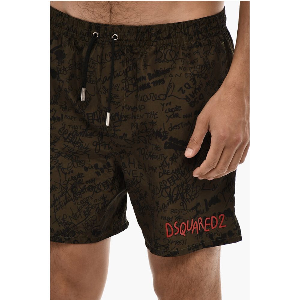 Dsquared² Printed SCRIBBLE Swim Shorts
