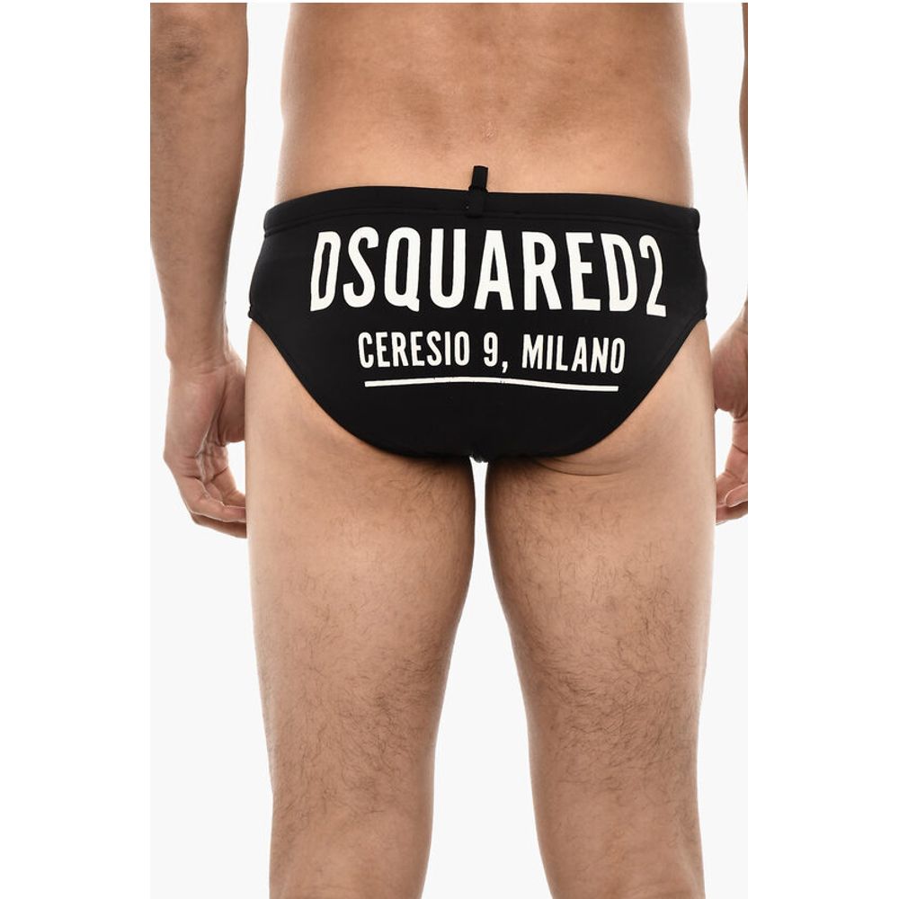 Dsquared² Logo Print Slip Swimsuit