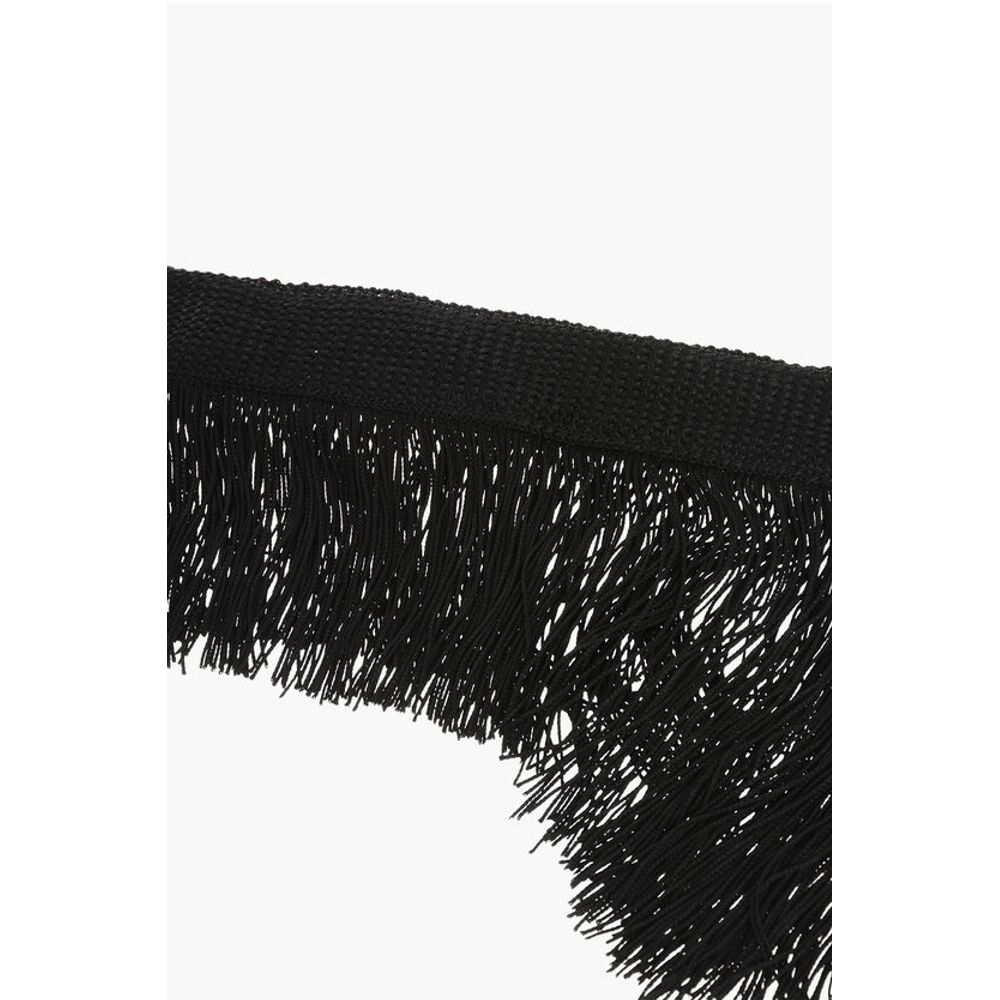 Dsquared² Solid Color Slim Stole with Fringes