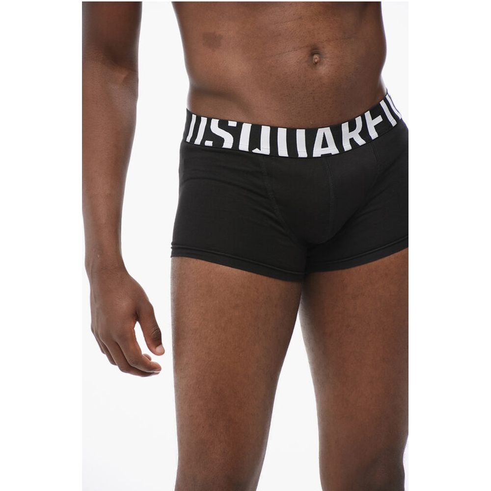 Dsquared² Stretch Cotton Boxer with Logoed Waistband