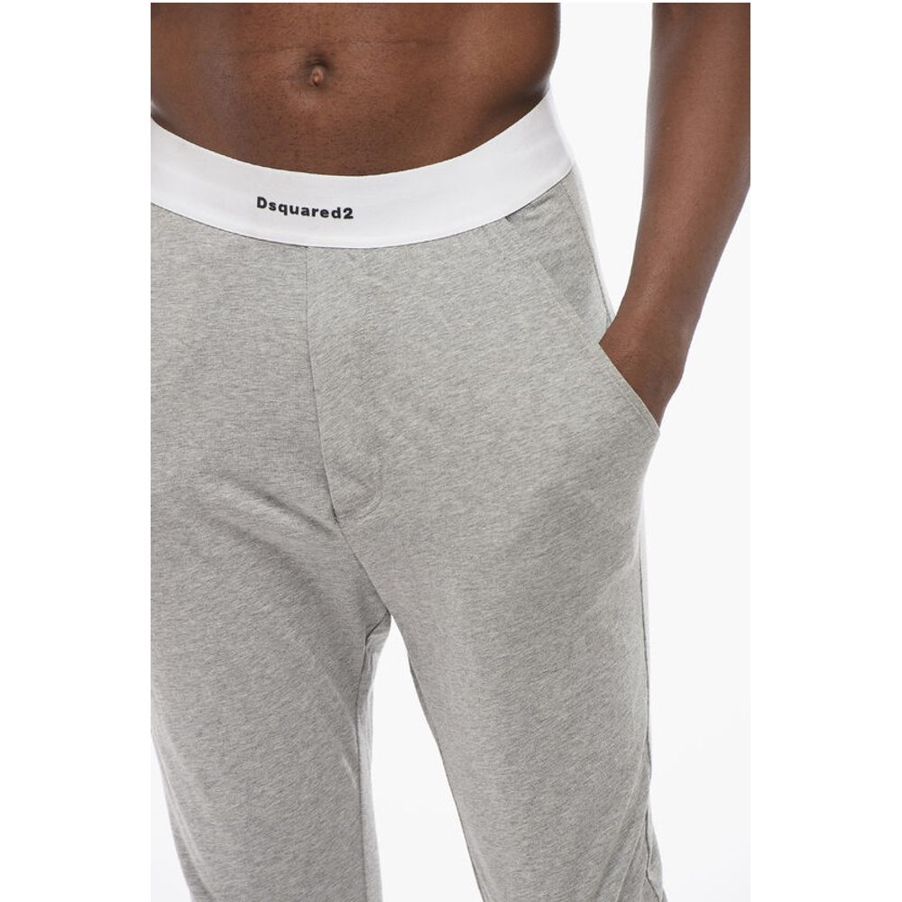 Dsquared² Viscose Blend Pijama Pants with Logoed Waistband
