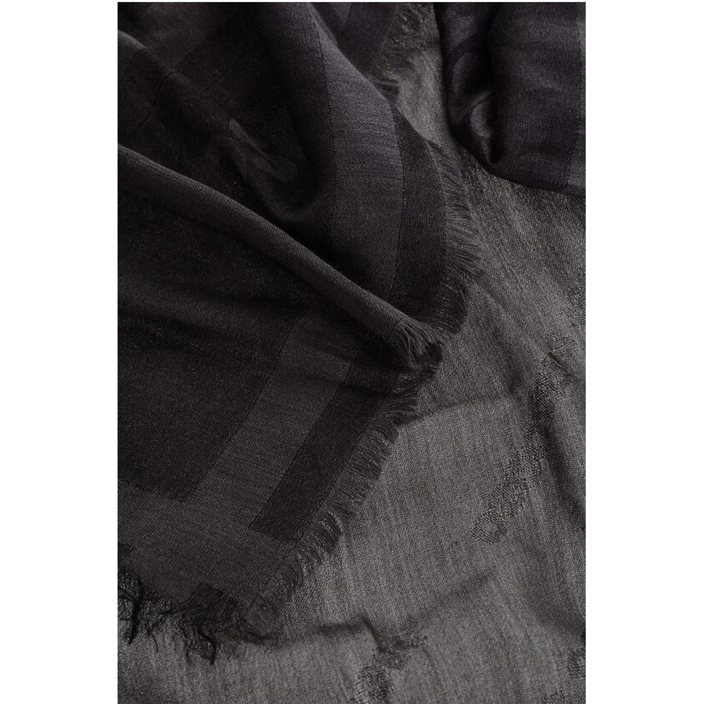Dsquared² Silk Georgette Foulard with All-Over Logo
