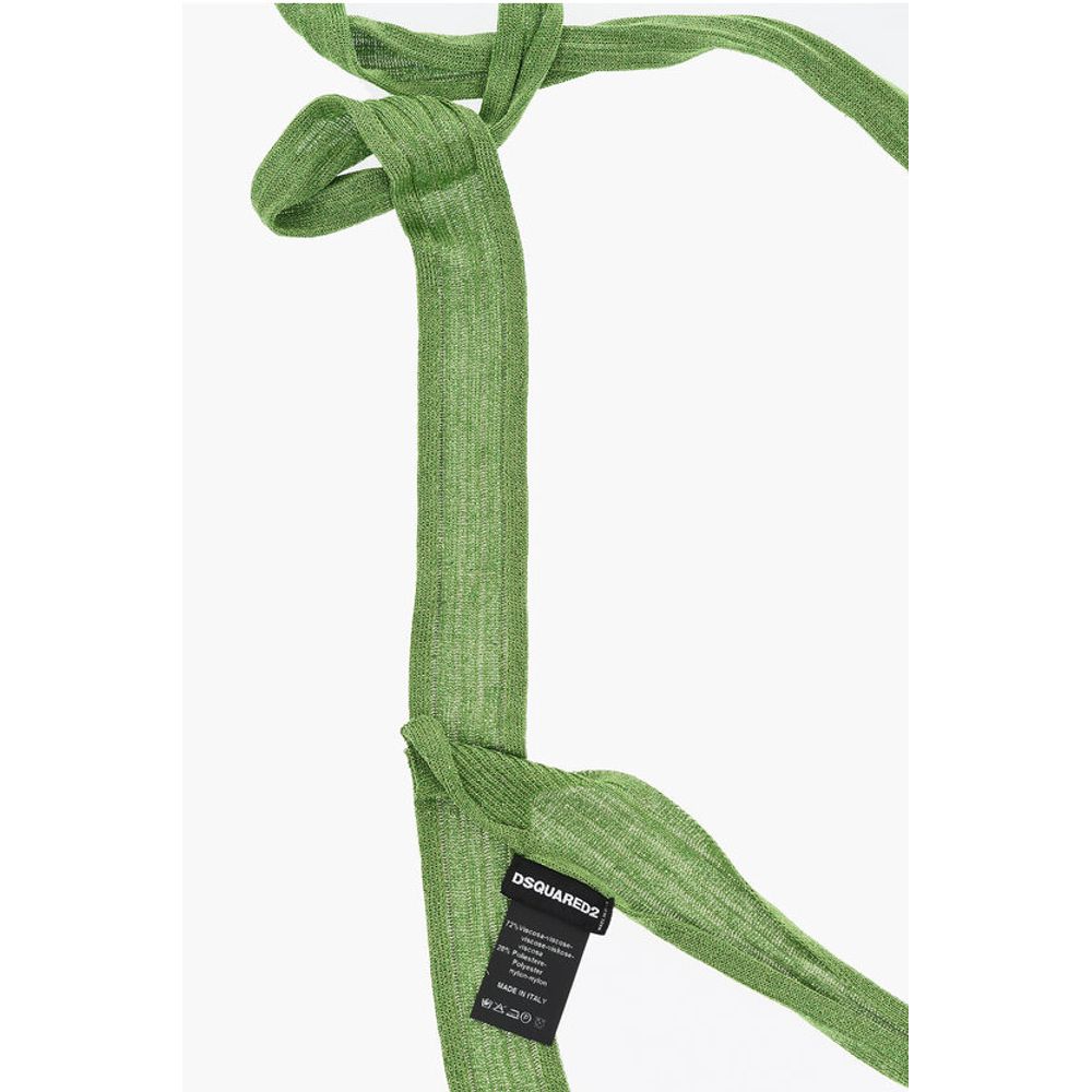 Dsquared² Solid Color Lurex Slim Foulard