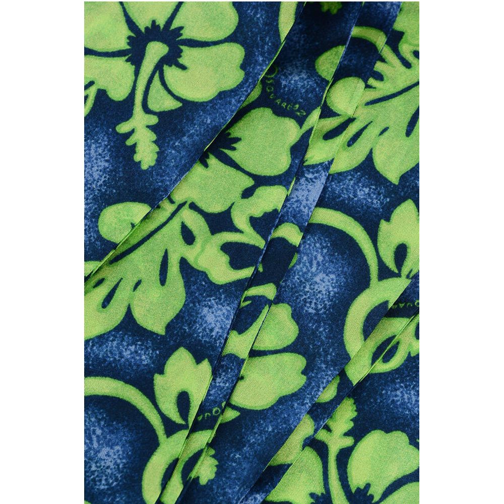 Dsquared² Floral Patterned Silk Slim Foulard