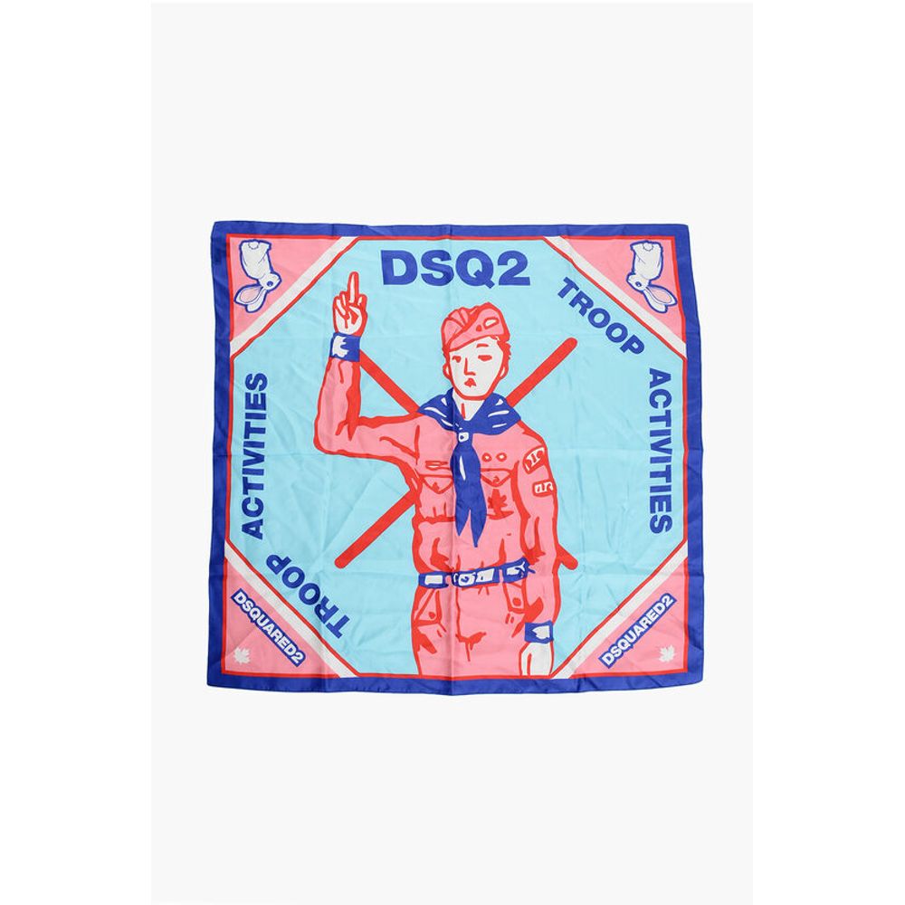Dsquared² Printed Silk FINGER SCOUT Foulard