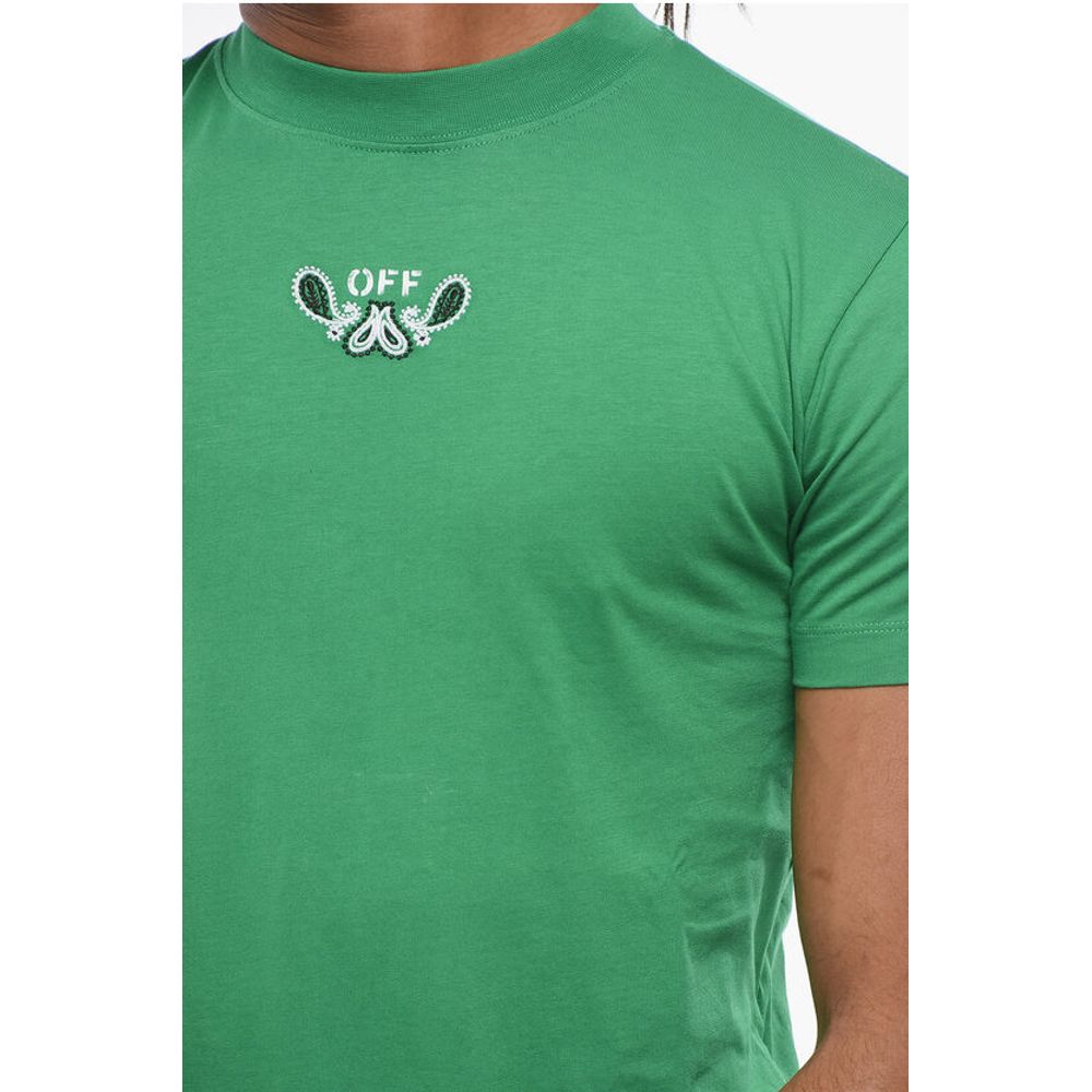 Off-White Slim-Fit BANDANA Embroidered T-shirt