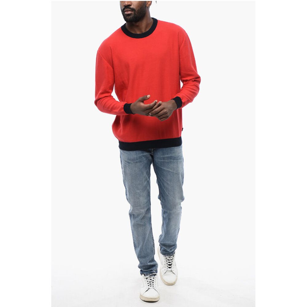 Woolrich Cotton COLOR BLOCK Crewneck Sweater