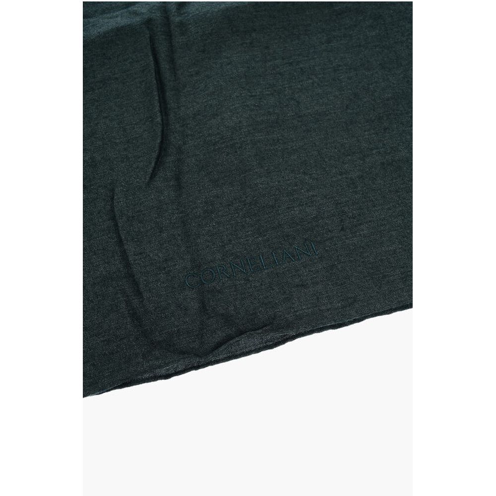 Corneliani Solid Color Virgin Wool and Silk Scarf
